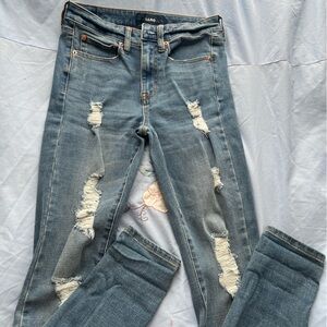 Trendy Blue Distressed Aeropostale Jeans